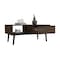 Tuhome Oslo Coffee Table, One Drawer, One Open Shelf, Four Legs, Dark Walnut MLC6709 - alternate 2